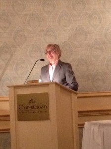 Maude Barlow speaking about protecting the water of PEI