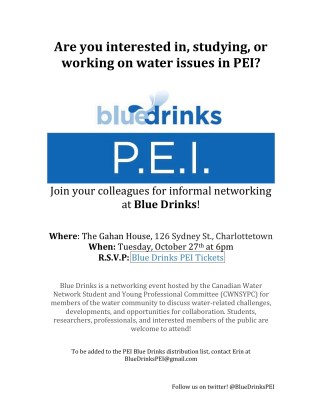 PEI Blue Drinks - October 27